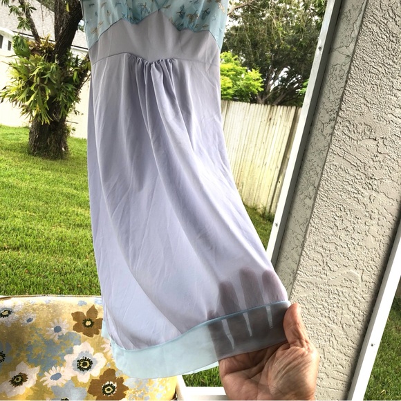 Vintage Vanity Fair Light Blue Nightgown Slip Dress Women’s 34, Modern Size 4-6 - Picture 5 of 16